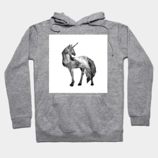 Unicorn, black and white Hoodie